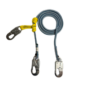 Arbo Space Arbor Flex 16 Strand 1/2" 2 in 1 Lanyard with 2 x Aluminum Body Steel Gate Double Action Snap Hook and a Prusik w/ Ansi Snap Hook 12'