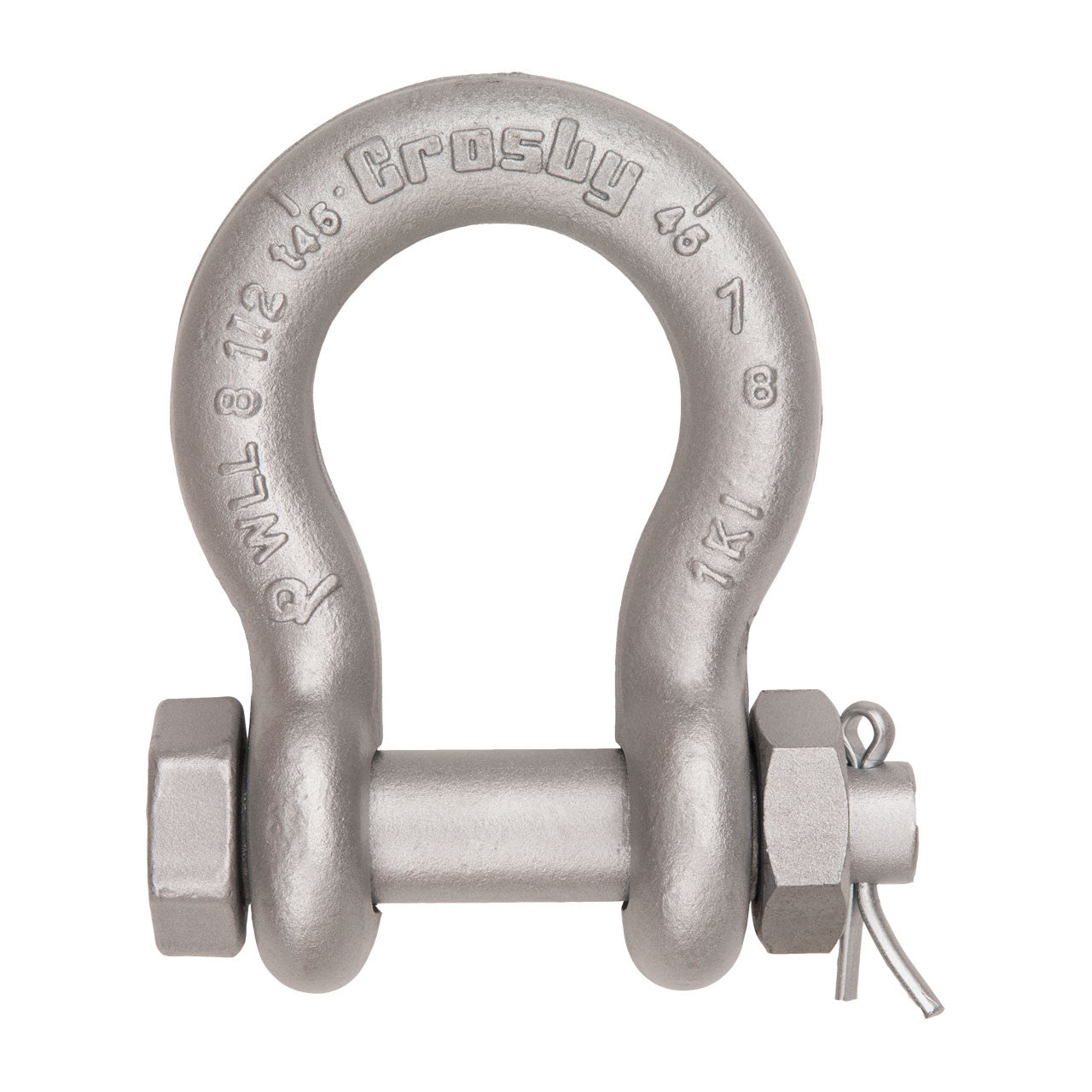 Crosby 1-3/8" G-2130A Grade 80 Alloy Bolt Type Anchor Shackle - 13-1/2 Ton WLL - #1219614