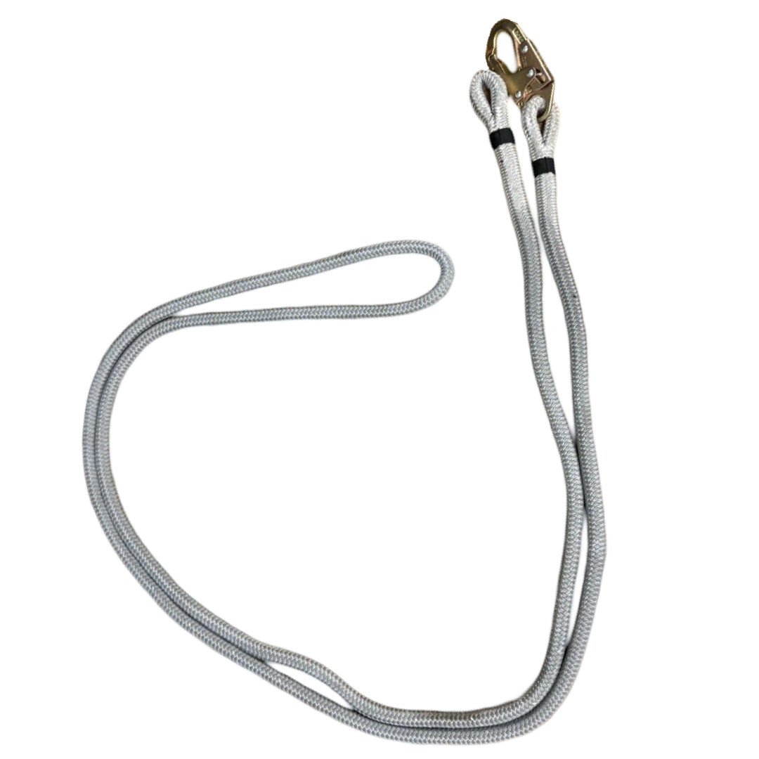 Arbo Space LDB 3/4" Coated Rope Positioning Lanyard W/ Steel Snap Hook 18'