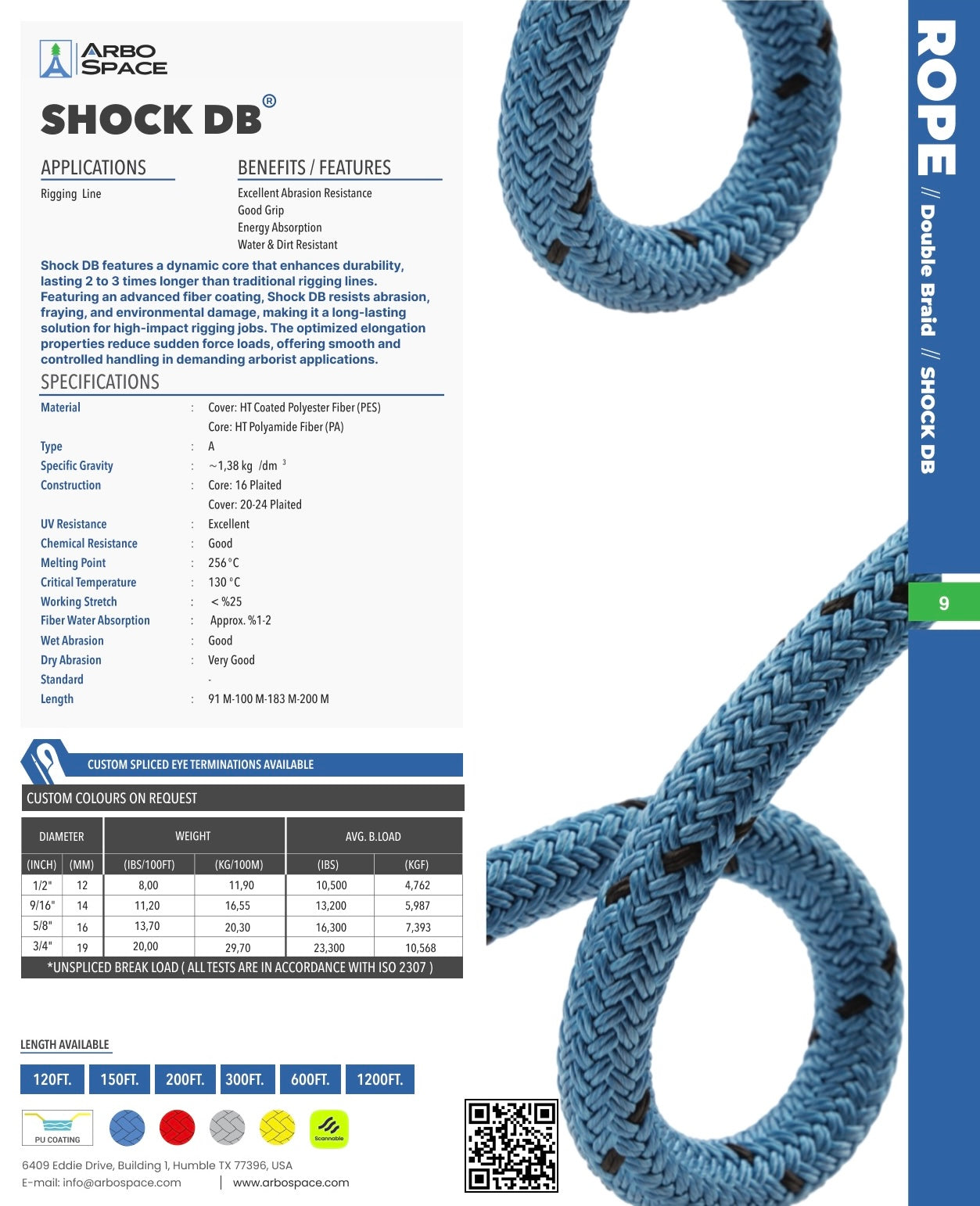 Shock DB 3/4" Rigging Line