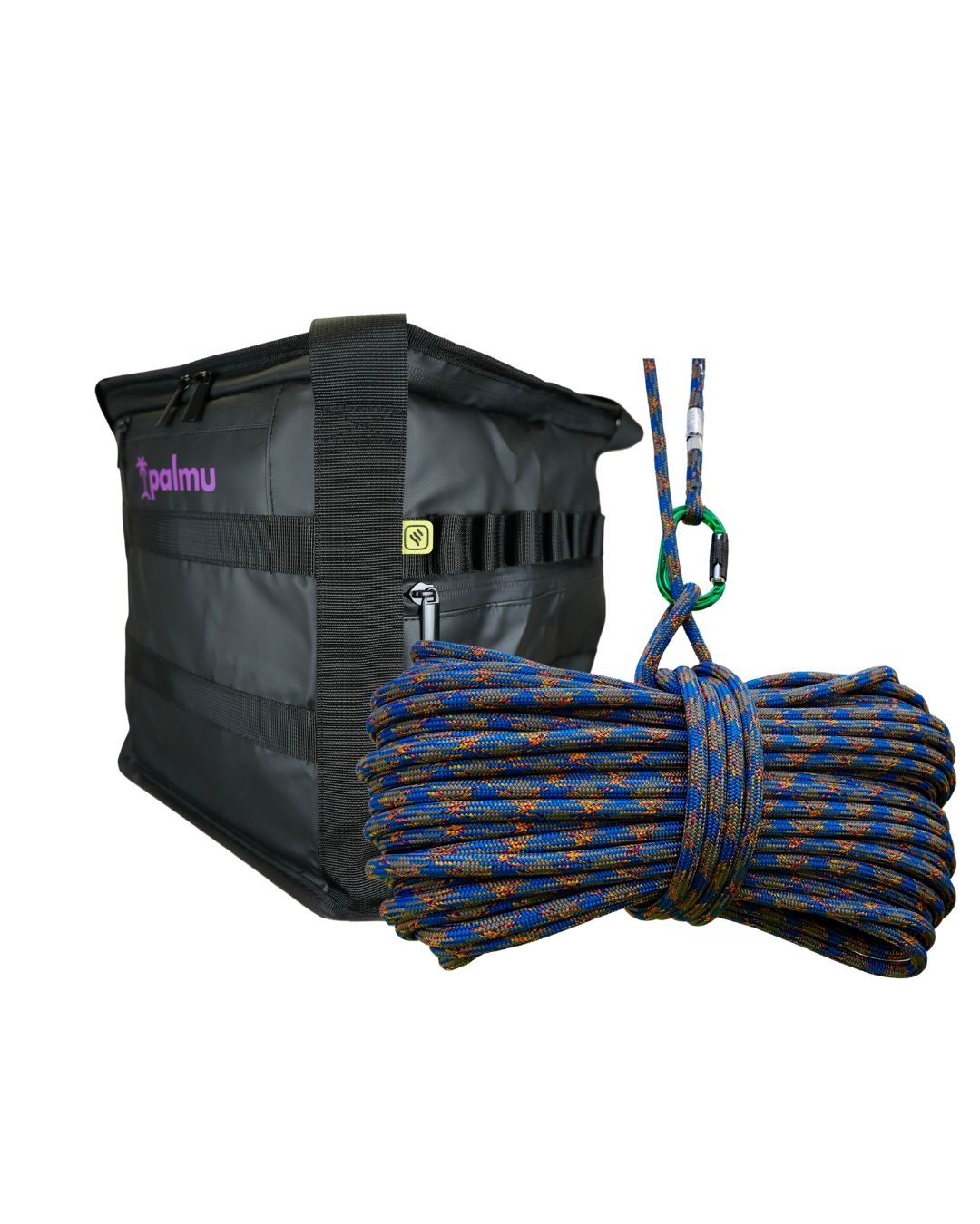 Aspen 11.7mm 32-Strand Climbing Rope + Palmu 17L Cubical Rope Bag Bundle (150’ or 200’) PROMO OFFER