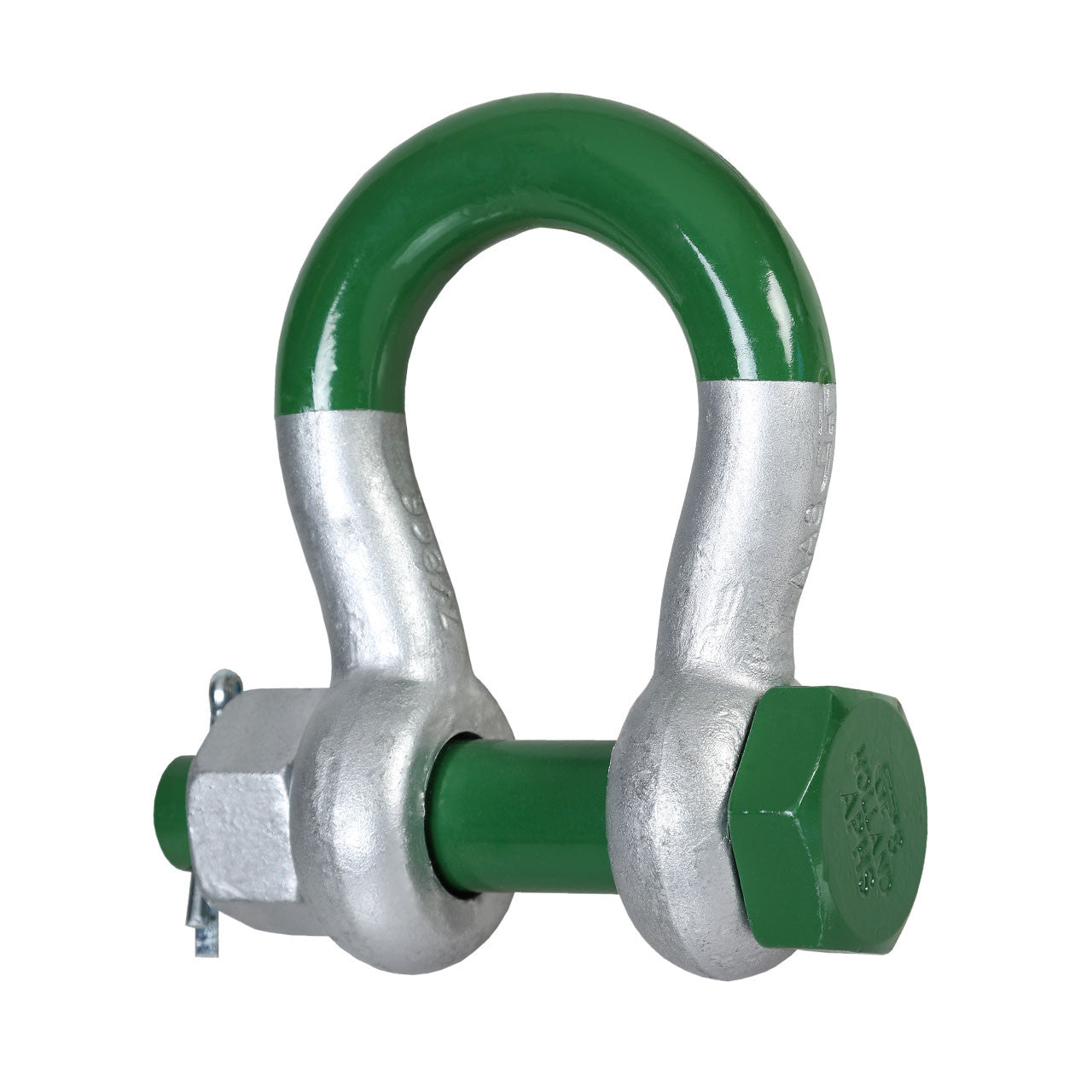 Van Beest Green Pin 7/8" G-5263 Grade 8 Bolt Type Anchor Shackle - 9-1/2 Ton WLL