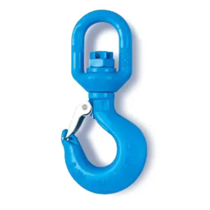 Yoke Alloy Swivel Hoist Hook W/Latch - WLL 11,023 lbs, #8-175-05