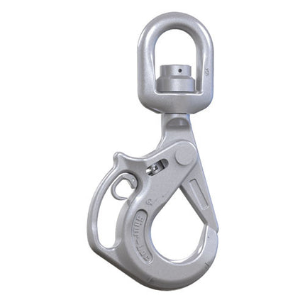 Crosby 5/8" S-13326AH Shur-Loc Grade 100 Self-Closing Swivel Handle Hook - 22600 lbs WLL