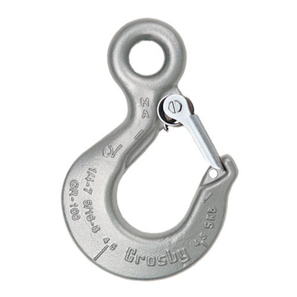 Crosby L-1327 1-1/4" Grade 100 Eye Sling Hook w/ Latch - 90400 lbs WLL