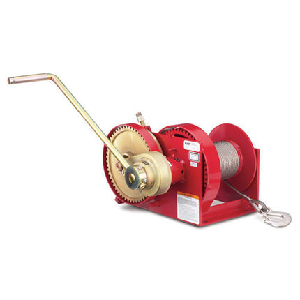 Thern M452B Spur Gear Hand Winch w/ Brake - 4000 lbs Lifting Capacity
